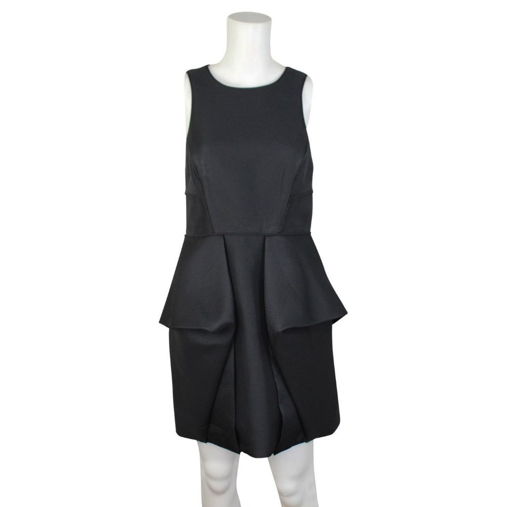 Tibi Structured Open Back Dress Size 6 Black - image 1